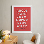 "Signed ABCs" - Personalized Art Print in Cherry by ERAY - In a Room