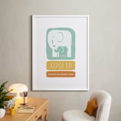 "Little Elephant" - Personalized Art Print in Tropical by Snow and Ivy - In a Room