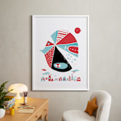 "Glink Glunk" - Art Print in Cherry by ERAY - In a Room
