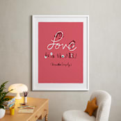 "Love is in the Air!" - Art Print in Amaranth by ERAY - In a Room