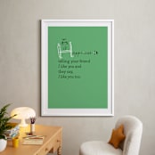 "Happiness Is..." - Art Print in Parsley by ERAY - In a Room