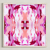 "Guava Dance" - Art Print in Guava by Katie Craig - Framed