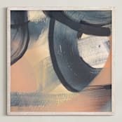 "Get Closer To Neutral Series 4" - Art Print in Tan and Bone by Angela Simeone - Framed