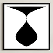 "Pendulum Drop" - Art Print in Black by Lisa McLean - Framed