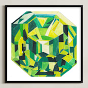 "Peridot" - Art Print in Peridot Green by Paper Monkey Press - Framed