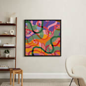 "Colour Play" - Art Print in Nude Pink by Attila - In a Room