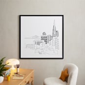 "San Francisco" - Art Print in Jet black by Neeta Sawhney - In a Room