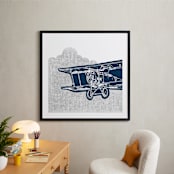 "Vintage plane" - Art Print in Original by Saksun - In a Room