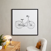 "bicycle" - Art Print in Black by Phrosné Barwood - In a Room