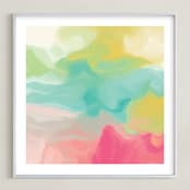 "It's Lit" - Art Print in Persian Green by Artsy Canvas Girl Designs - Framed