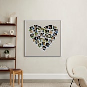 "Heart Snapshot Mix® Hues Photo Art" - Framed Photo in Warm Grey by Minted - In a Room