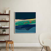 "A Magic Place" - Art Print in Dark Prussian Blue by Simona Gocan - In a Room
