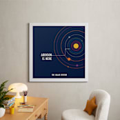 "You are Here" - Personalized Art Print in Midnight by Robin L. Andrews - In a Room