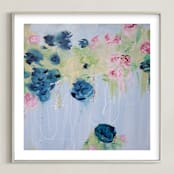 "Hidden Garden" - Art Print in White by Nicole Edens - Framed