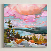 "Up and Away I" - Art Print in Multi by Jess Franks - Framed Canvas