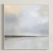 "Morning Hour" - Art Print in Cloud by Wendy Smith - Framed Canvas