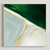 "Salt mines" - Art Print in Green by Mande Calhoun - Framed Canvas