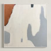 "Drip" - Art Print in French Blue by Kara Schlabaugh - Framed Canvas
