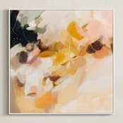 "Emberley" - Art Print in Golden Yellow by Parima Studio - Framed Canvas