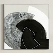 "Fitting Together I" - Art Print in Chalkboard by Kirsta Benedetti - Framed Canvas