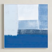 "Exhale" - Art Print in White by Studio Shines - Framed Canvas