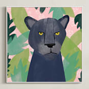 "Fierce" - Art Print in White by Megan Zang - Framed Canvas