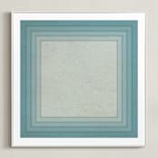 "depth" - Art Print in White by Jennifer Morehead - Framed Canvas