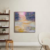 "Dusk Glow" - Art Print in Sunset Orange by Jacquelyn Sloane Siklos - In a Room