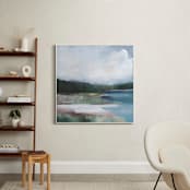 "Torrey Pines I" - Art Print in Torrey Blue by AlisonJerry - In a Room