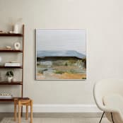 "Hudson (Triptych) II" - Art Print in Mountain Blue by Mande Calhoun - In a Room