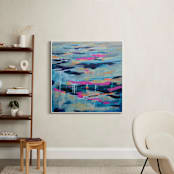 "Tilt Shift" - Art Print in Fuschia by Kelly Johnston - In a Room