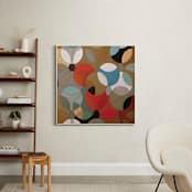 "Prime Oval" - Art Print in red by Lauren Enjeti - In a Room