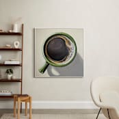 "Morning Coffee" - Art Print in Deep Roast and Olive by Amber Piacentine - In a Room