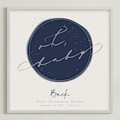 "Stardust Planet" - Personalized Art Print in Stardust by Kennedi Shaw - Framed