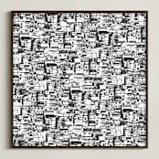 "Hillside" - Art Print in Ink by Elizabeth Kunkle - Framed