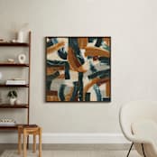 "Primarily" - Art Print in Gold Ochre by Jennette Romney - In a Room
