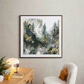 "Forest Mist" - Art Print in White by Anne Kostecki - In a Room