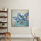 "Blue Hydrangeas" - Art Print in Hydrangea Blue by Cristina Marie - In a Room