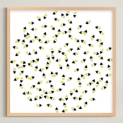 "Astralis" - Art Print in Yellow Gold by Vanessa An Lim - Framed
