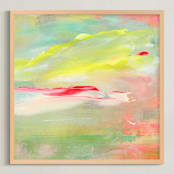 "Lucid" - Art Print in Lemon by Lindsay Megahed - Framed