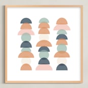 "balancing act" - Art Print in terracotta by Ellesse Smith - Framed