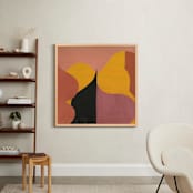 "Desert Dance II" - Art Print in Sultry Salmon by cyrille gulassa - In a Room