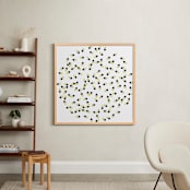 "Astralis" - Art Print in Yellow Gold by Vanessa An Lim - In a Room