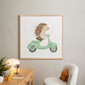 "Fast Riders II" - Art Print in Sage by Francisca Reyes - In a Room