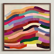 "Strata II" - Art Print in Cream by melanie mikecz - Framed