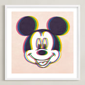"Glitch" - Art Print in Blush by Igor - Framed