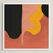 "Desert Dance I" - Art Print in Sultry Salmon by cyrille gulassa - Framed