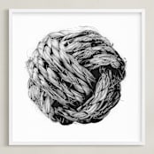 "Monkey Fist" - Art Print in White by Lucas Wade - Framed