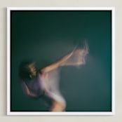 "Don't Go" - Art Print in Teal by Derick W Daily - Framed