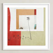 "California Abstract 1" - Art Print in Warm Multi by Shannon Howard - Framed